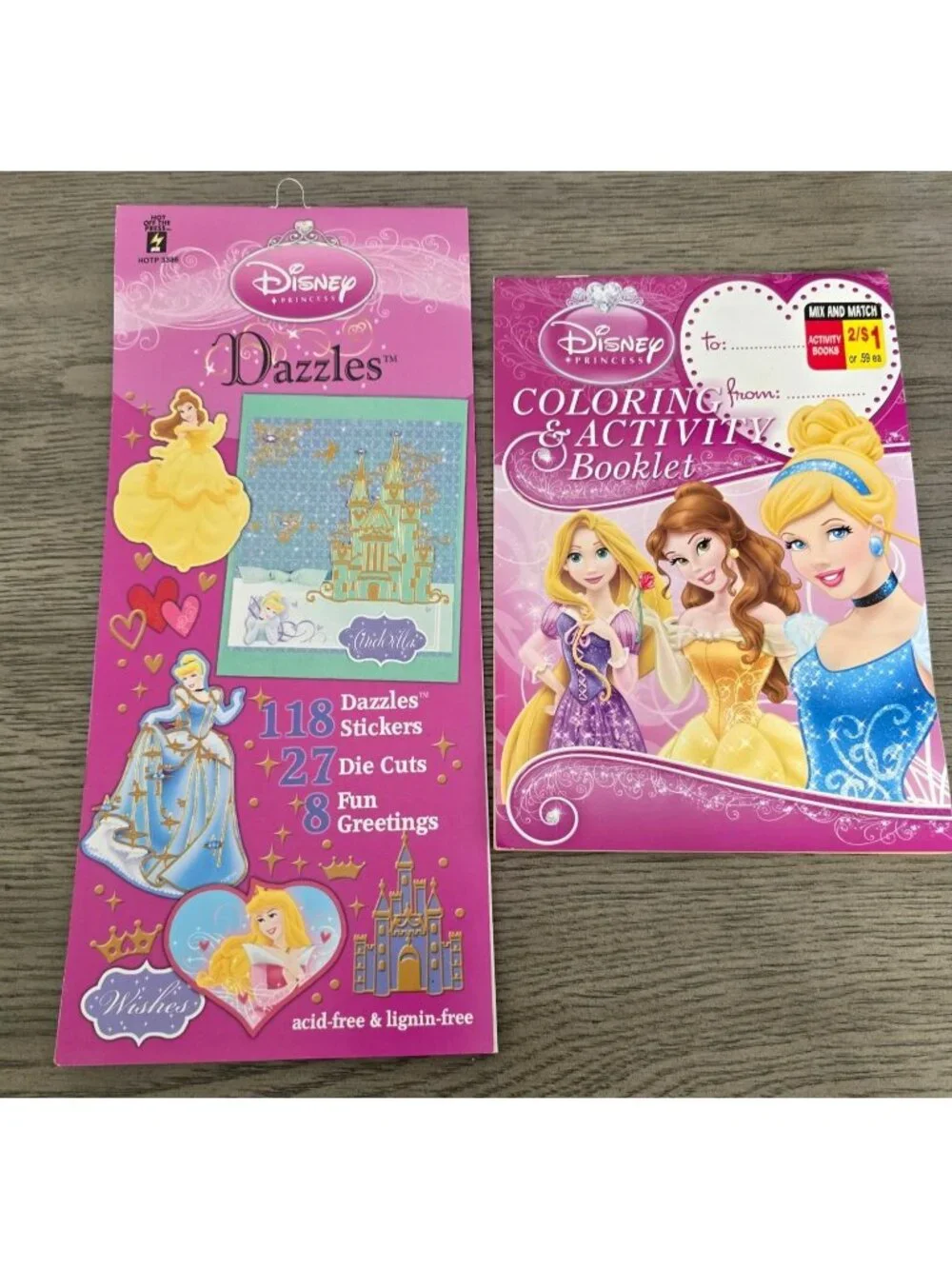 Disney Princess Dazzles Sticker Pack And Coloring & Activity Booklet